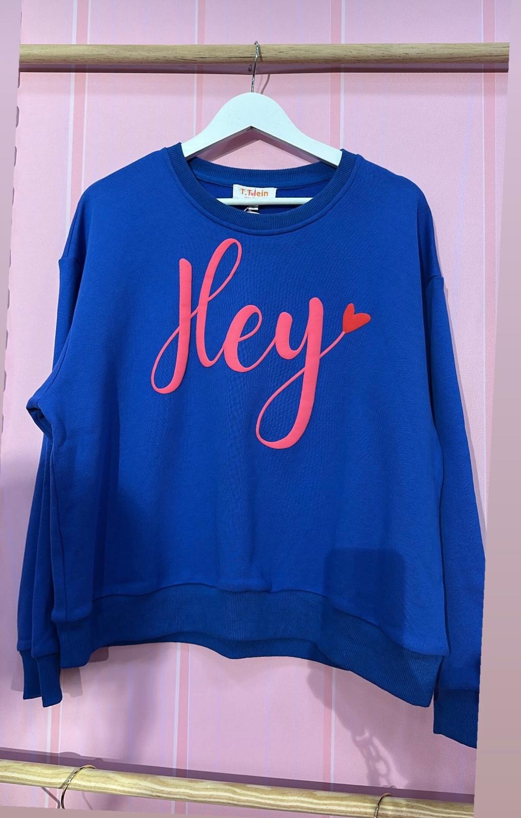 Signature Sweater Hey, Royal Blue Edition von T.Tolein