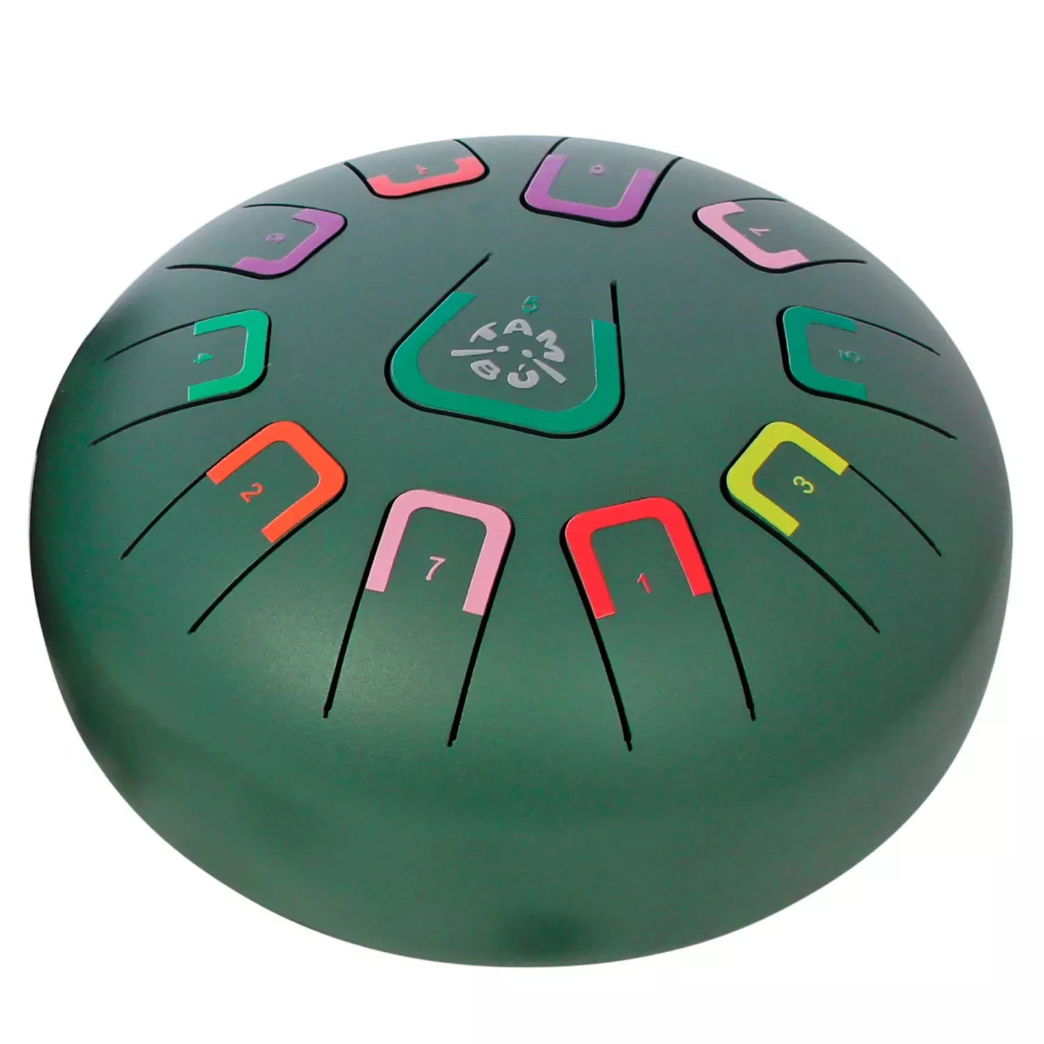 Die Zungentrommel von juegaconmigo mit Aufbewahrungstasche, Drum Sticks, Trommelstockhalter, Fingerpicks und Notenbuch zum Aufstellen.