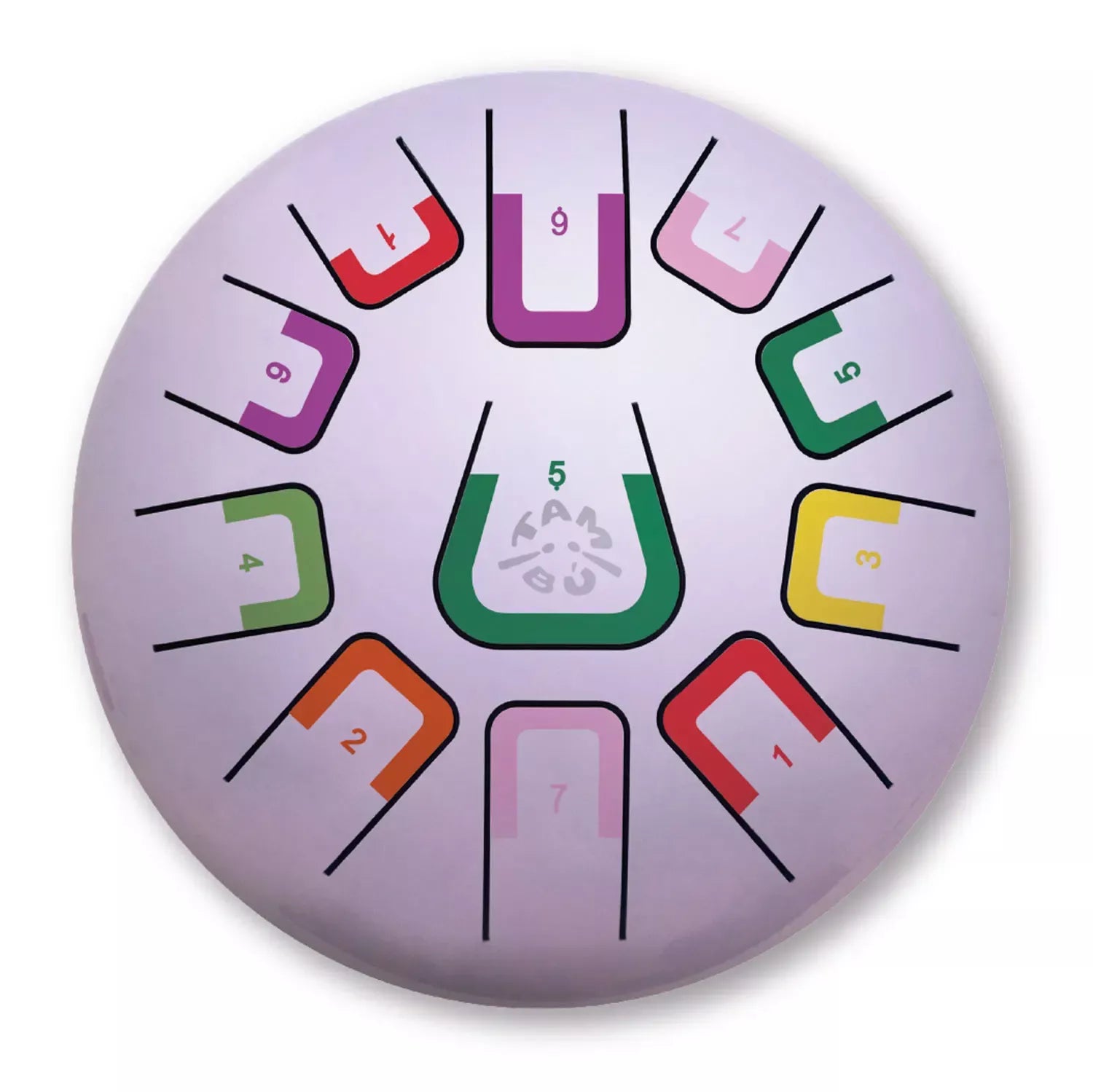 Die Zungentrommel von juegaconmigo mit Aufbewahrungstasche, Trommelstöcken, Trommelstockhalter, Fingerpicks und Notenbuch zum Aufstellen.