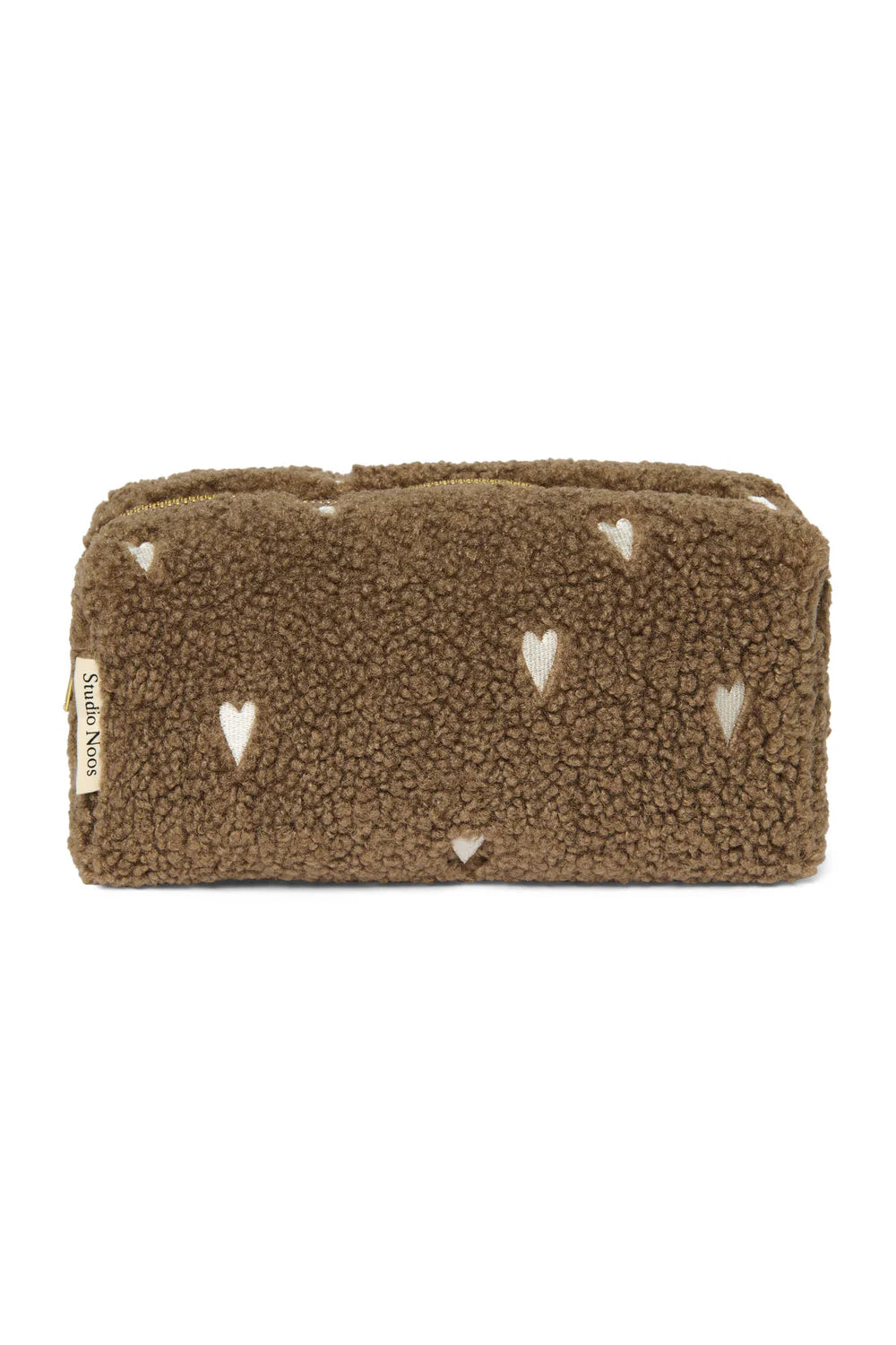 Braune Teddy Pouch Hearts Brown von Studio Noos