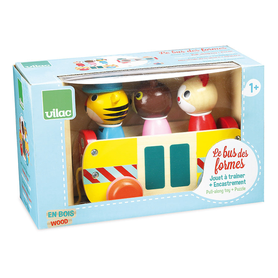 Verpackung des Vilac Holzbus Formen-Steckspiels