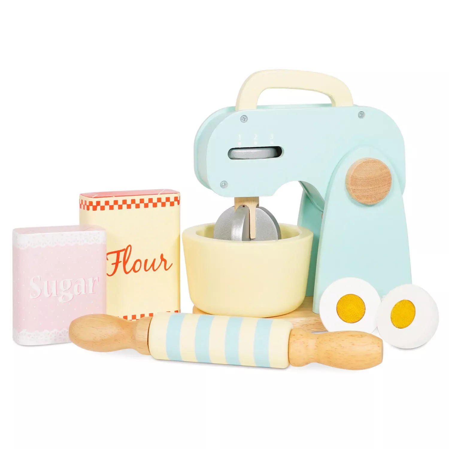 Mixer Set von LE TOY VAN bei Nica’s Cosmos, detailreiches Holz-Backset mit Mixer, Schüssel und Zutaten für kreatives Rollenspiel in der Kinderküche
