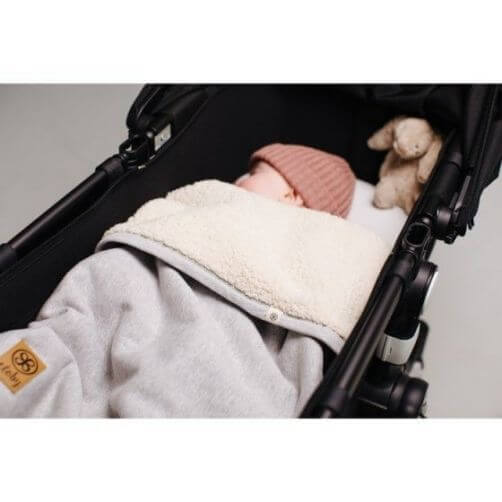 Multifunktionale Teddy-Babydecke, grau