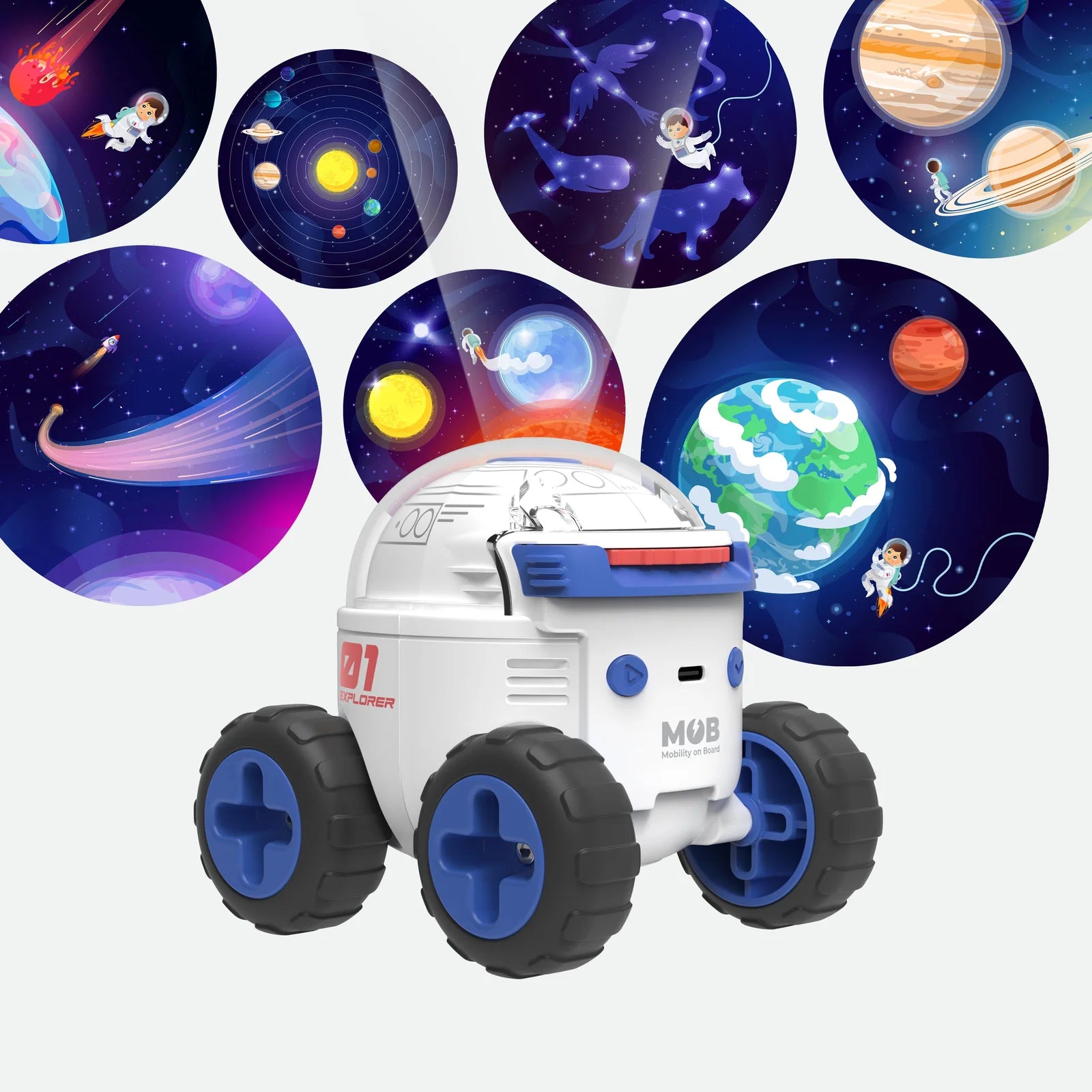 Projektor Space Rover Explorer, weiß