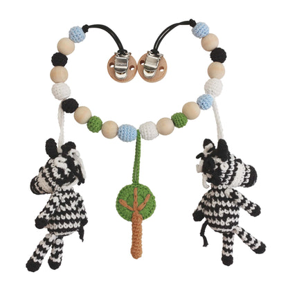 Kinderwagenkette Zebra Stripey (bio &amp; handmade)