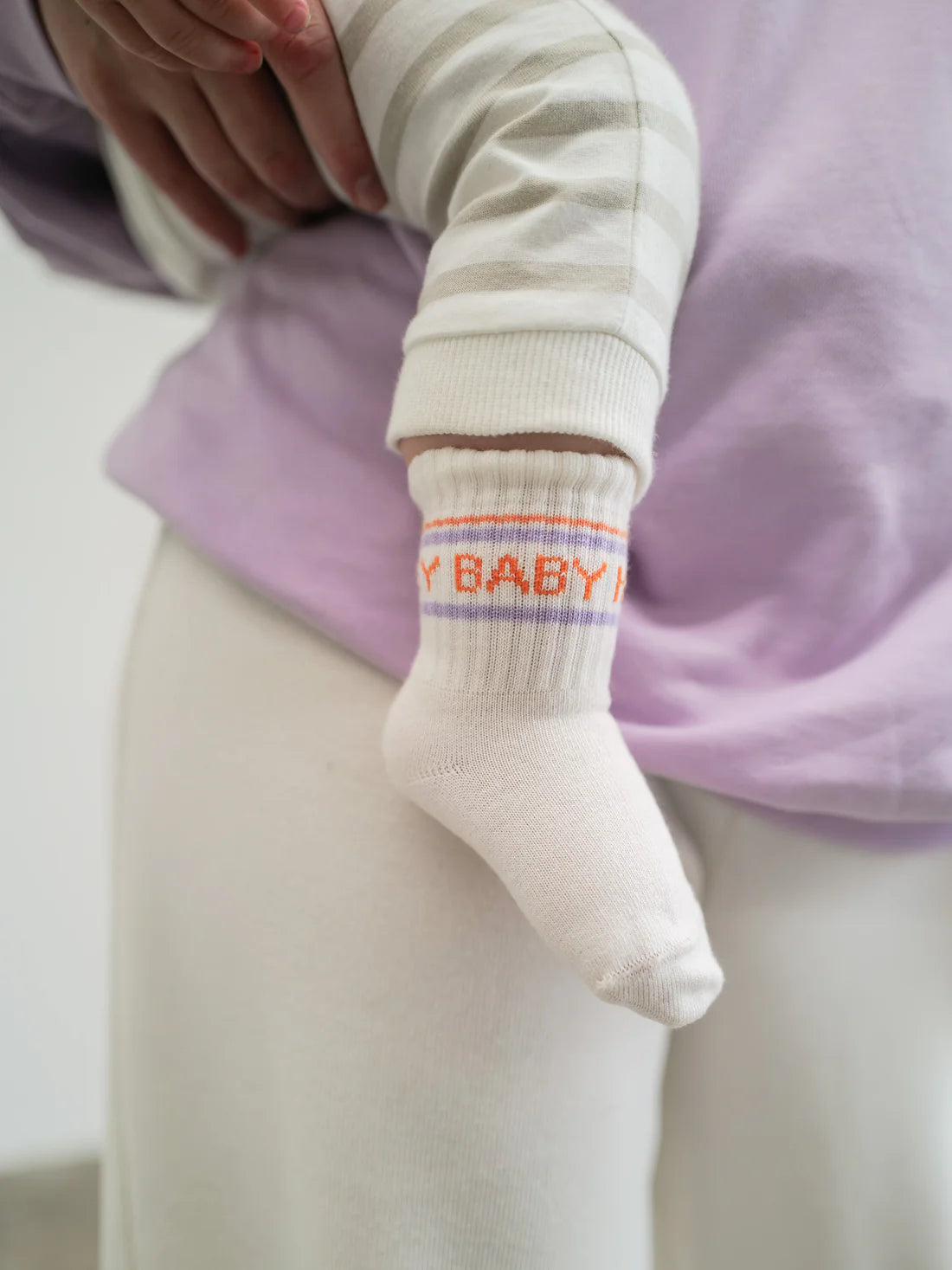 Socken Kids Hey Baby - striped orange