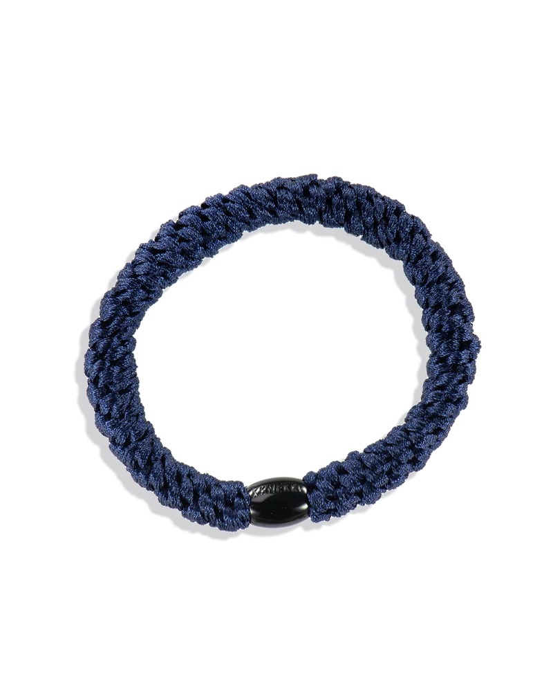 KKNEKKI Haargummi Navy – geflochtenes Haargummi mit sicherem Halt, auch als Armband tragbar