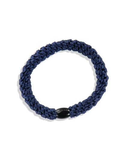KKNEKKI Haargummi Navy – geflochtenes Haargummi mit sicherem Halt, auch als Armband tragbar