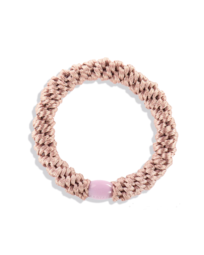 KKNEKKI Haargummi Dusty Rose – geflochtenes Haargummi &amp; trendiges Armband