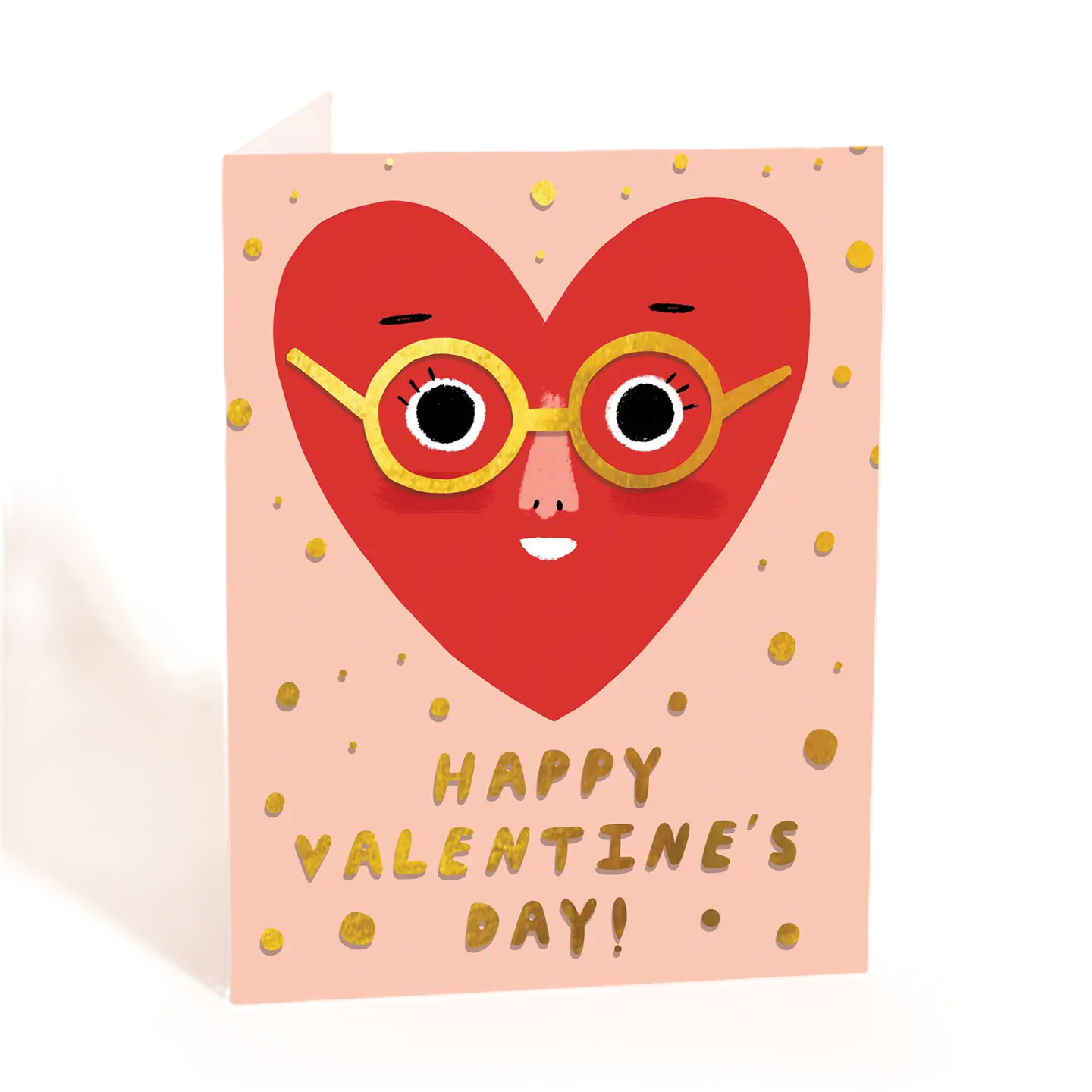 Valentinstagskarte HEART FACE mit Herzmotiv und Folienveredelung A2 Grußkarte Liebe Geschenk