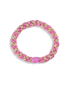 KKNEKKI Haargummi Bubbelgum-Beige Glitter Stripe – pink-beiges, glitzerndes geflochtenes Haargummi als trendiges Armband