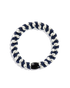 KKNEKKI Haargummi White-Navy Stripe – weiß-blau gestreiftes, geflochtenes Haargummi als trendiges Armband