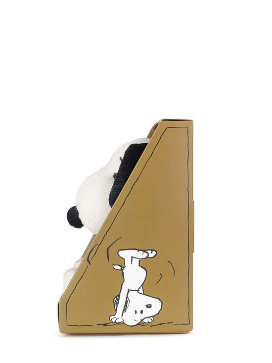 Snoopy ist der Beagle aus der bekannten Comicserie Die Peanuts. Verschenk den süßen Hund in Mini Cord in der Geschenkbox.