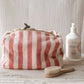 Wash Bag Vic Frottee, stripes / strawberry