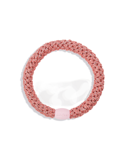 KKNEKKI Haargummi Coral Glitter – geflochtenes Haargummi und trendiges Armband