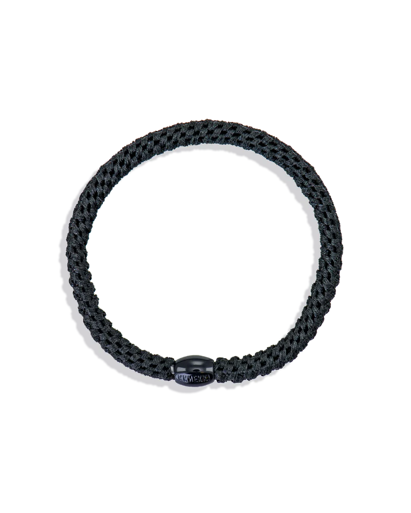 Haargummi KKNEKKI SLIM Black – feines, leichtes Haargummi mit sicherem Halt, auch als Armband tragbar