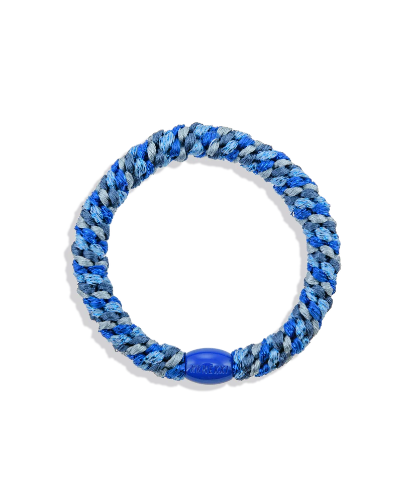 KKNEKKI Haargummi Mix Blue Tones  – geflochtenes Haargummi &amp; trendiges Armband