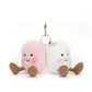 Amuseable Pair of Marshmallows Bag Charm