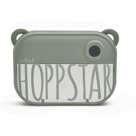 Frontansicht der Kinderkamera Artist mit Sofortbildfunktion von Hoppstar.