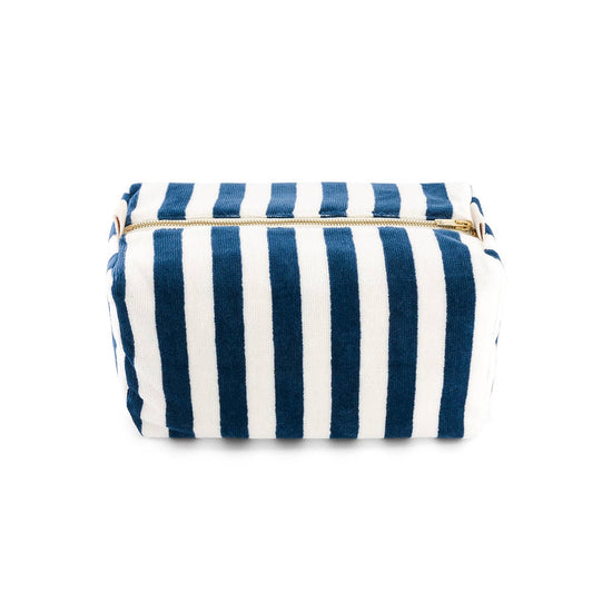 Wash Bag Vic Frottee, stripes / blue midnight