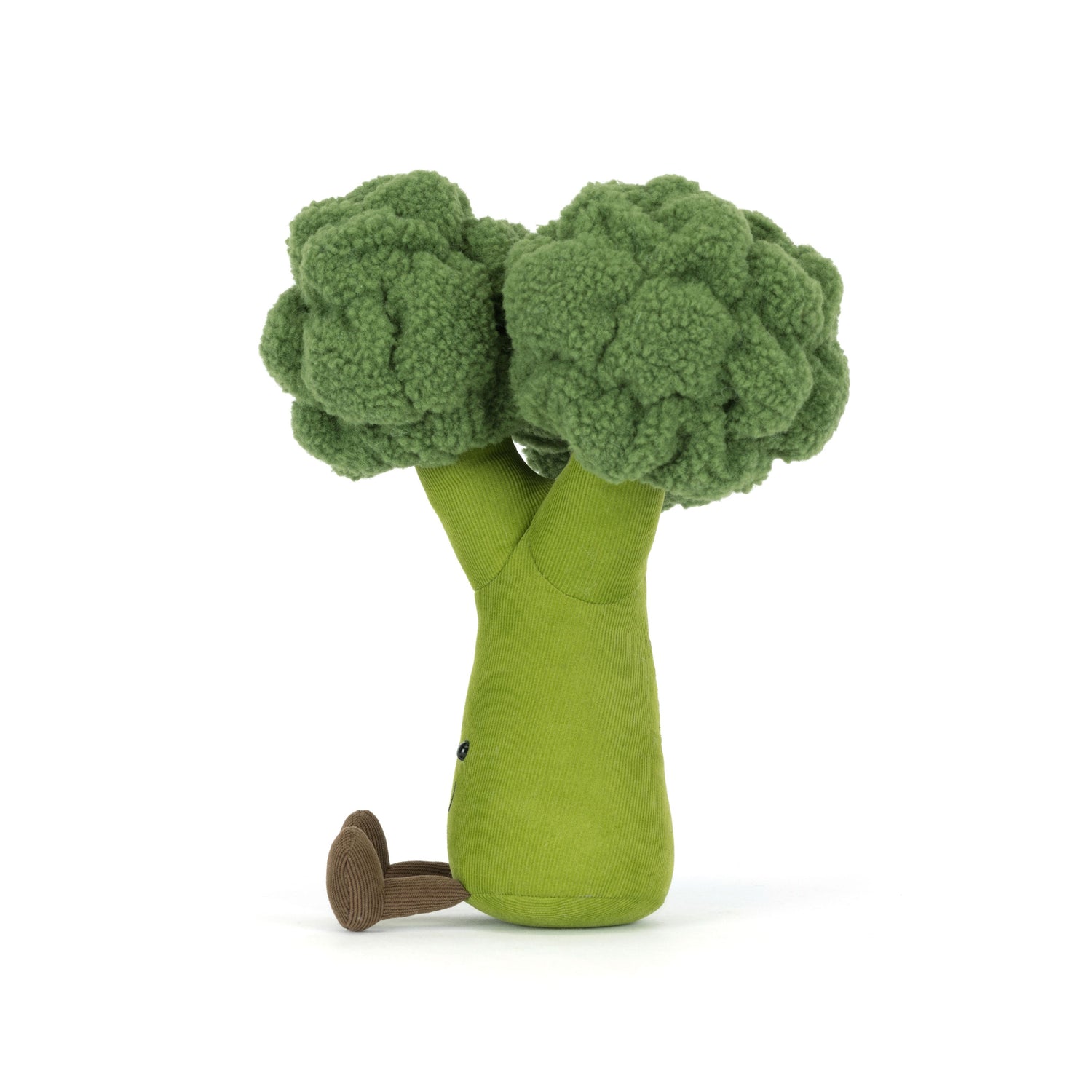 Jellycat Amuseables Broccoli - grüner Kuschel-Broccoli aus weichem Plüsch mit Lächeln