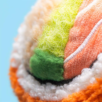 Jellycat Amuseables Codhi Californian Roll mit fröhlichem Gesicht und kleinen Beinchen, Sushi als Kuscheltier