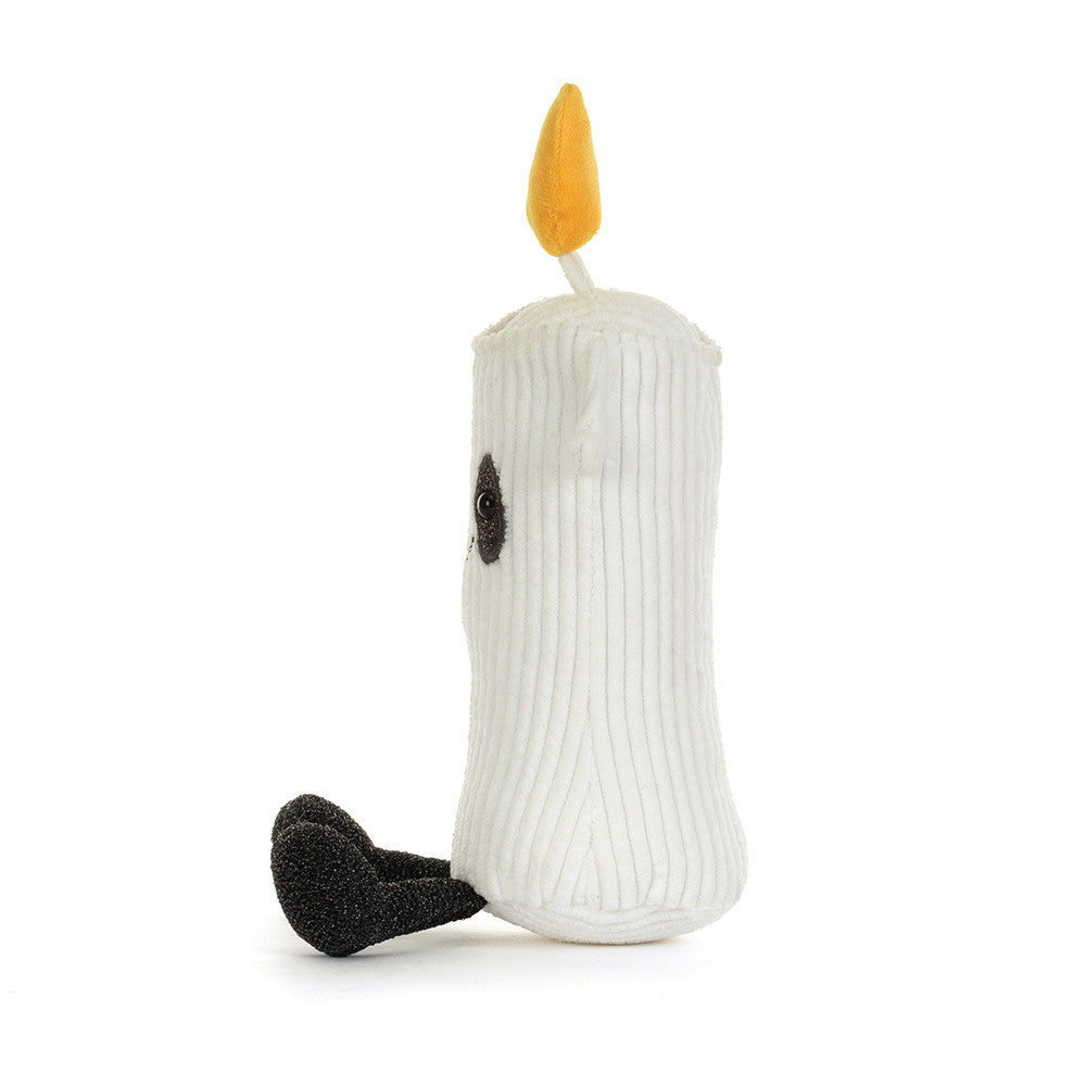 Jellycat Amuseables Flickerty Candle Plüschkerze aus der Halloween-Kollektion von der Seite