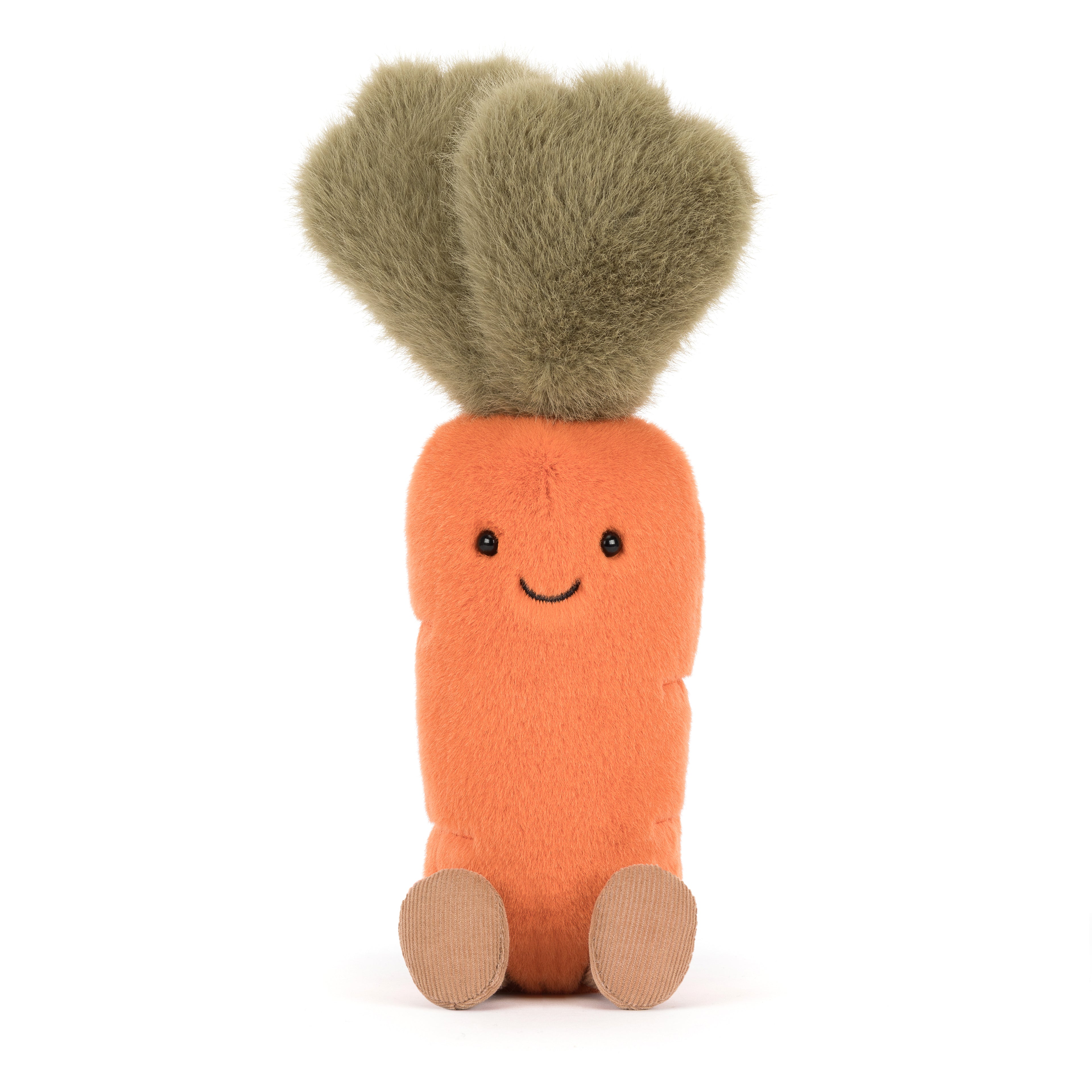 Jellycat Amuseables Carrot, süße Plüsch-Karotte mit fröhlichem Lächeln