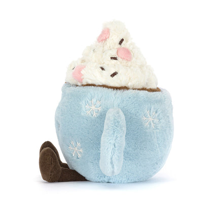 Seitenansicht Amuseables Hot Chocolate with Marshmallows von Jellycat.