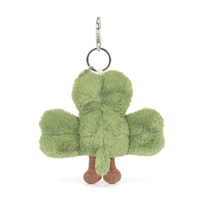 Jellycat Amuseables Siofra Shamrock Bag Charm, Plüschiger Schlüsselanhänger Kleeblatt