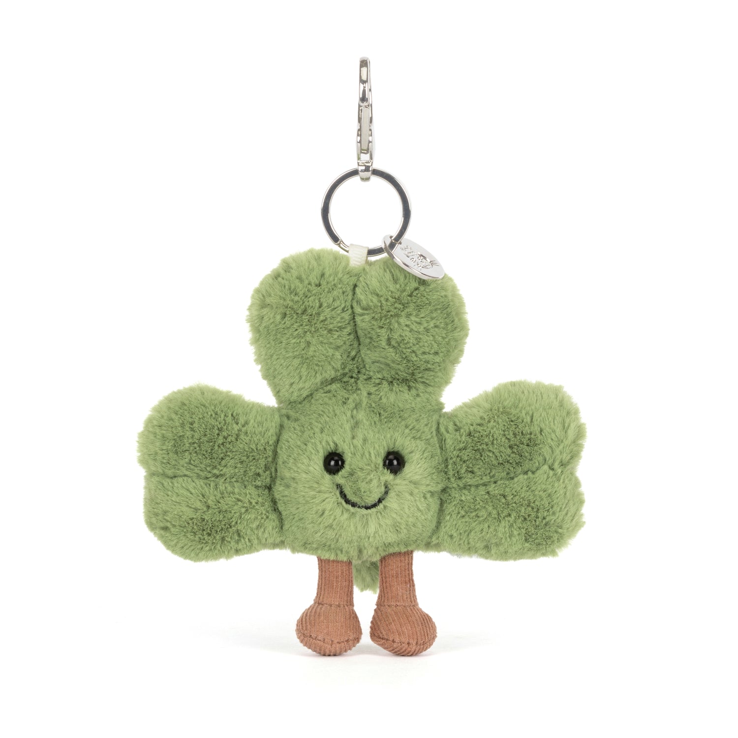 Jellycat Amuseables Siofra Shamrock Bag Charm, Plüschiger Schlüsselanhänger Kleeblatt