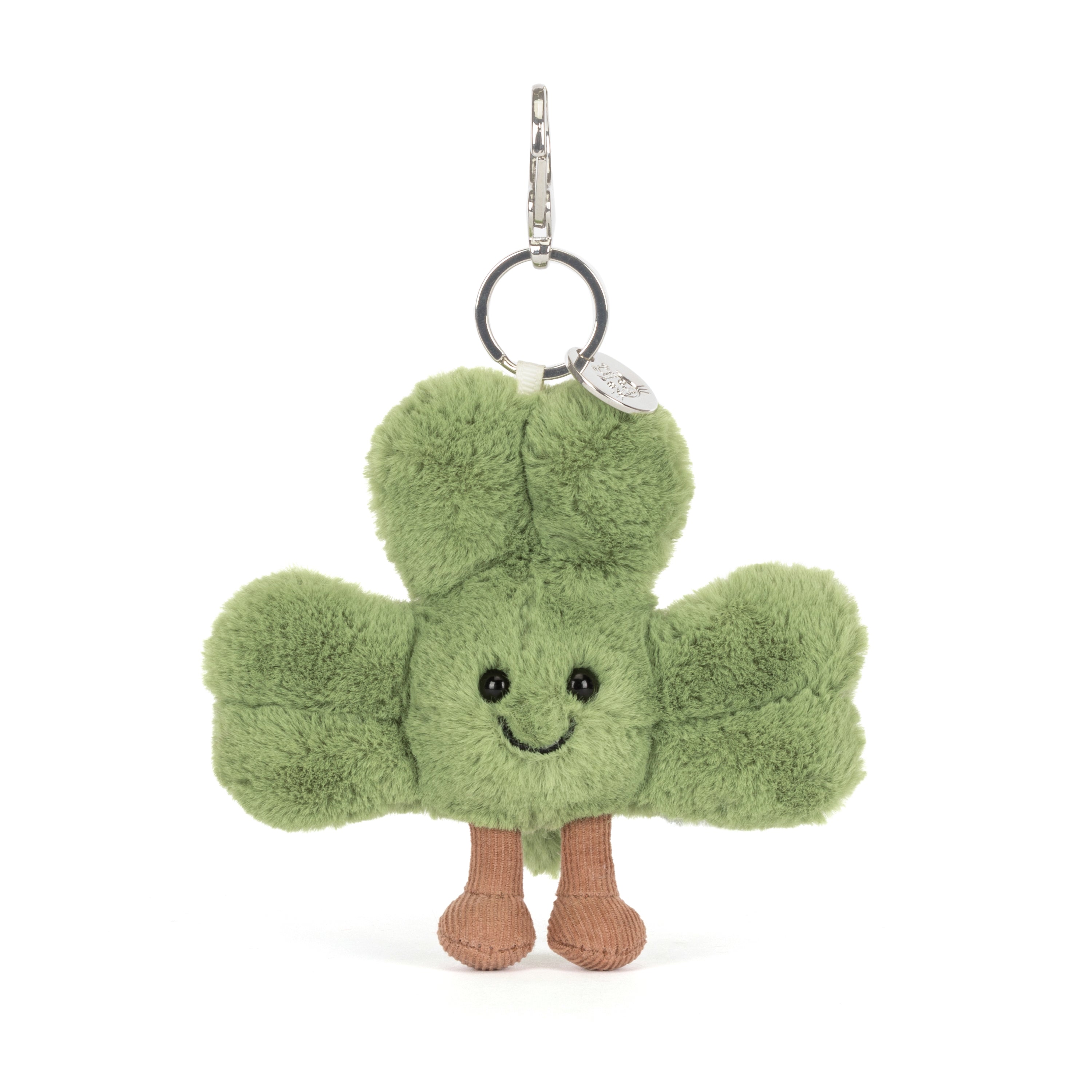 Jellycat Amuseables Siofra Shamrock Bag Charm, Plüschiger Schlüsselanhänger Kleeblatt