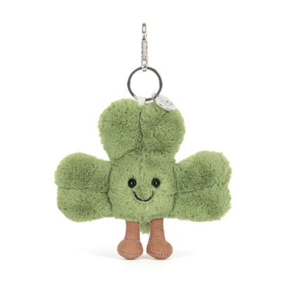 Jellycat Amuseables Siofra Shamrock Bag Charm, Plüschiger Schlüsselanhänger Kleeblatt