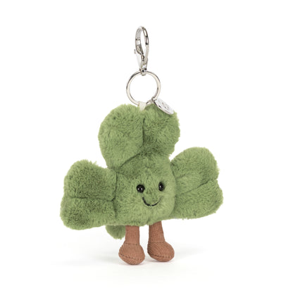 Jellycat Amuseables Siofra Shamrock Bag Charm, Plüschiger Schlüsselanhänger Kleeblatt