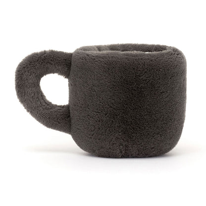 Jellycat Amuseables Coffee Cup – kuschelweiche, dunkelgraue Kaffeetasse von hinten