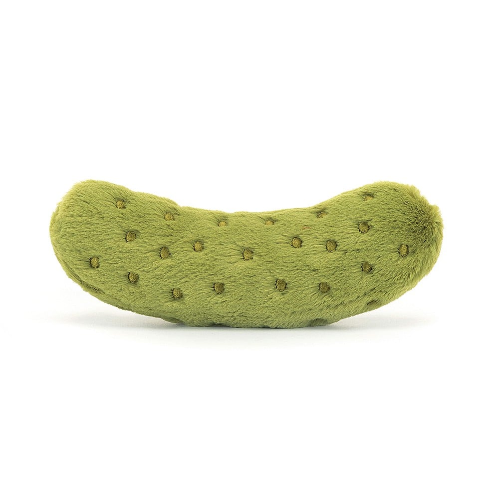 Jellycat Amuseables Pickles - die kuschelige saure Gurke mit Lachgesicht und Füsschen