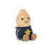 Jellycat Amuseables Peanut Star Student Outfit, Plüsch-Erdnuss mit goldener Brille, Schuluniform und ausgestreckten Füßen