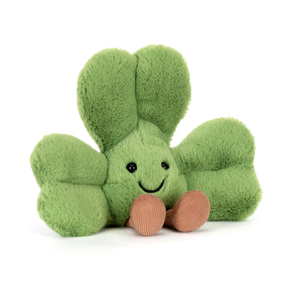 Jellycat Amuseables Siofora Shamrock, Kleeblatt als Plüschtier und Glücksbringer