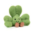 Jellycat Amuseables Siofora Shamrock, Kleeblatt als Plüschtier und Glücksbringer