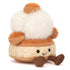 Jellycat Amuseables „Mirielle St. Honoré“ Plüsch-Gebäck mit Vanillecreme, Sahne, fröhliches Gesicht, Füßchen