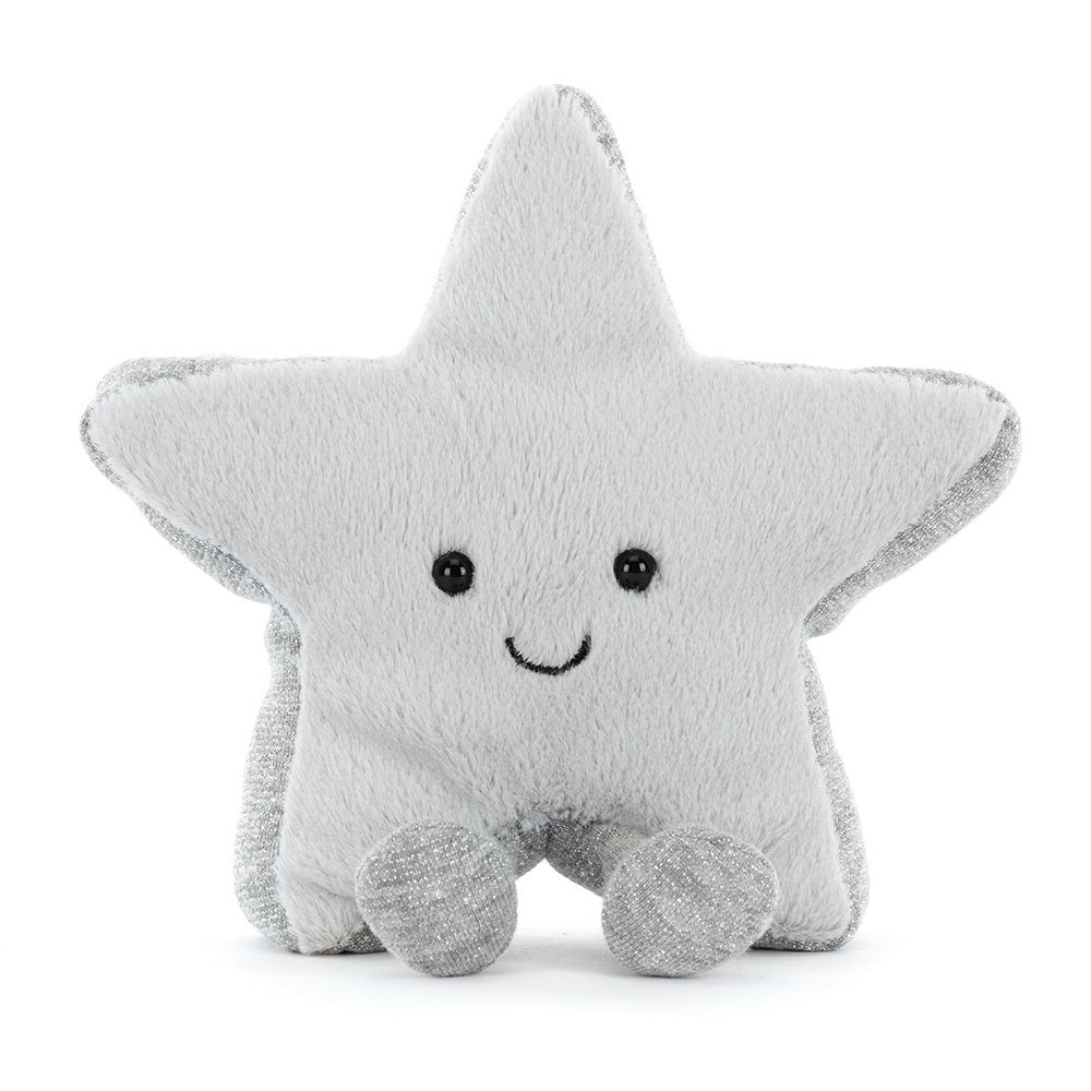 Frontansicht Amuseables Silver Star von Jellycat.