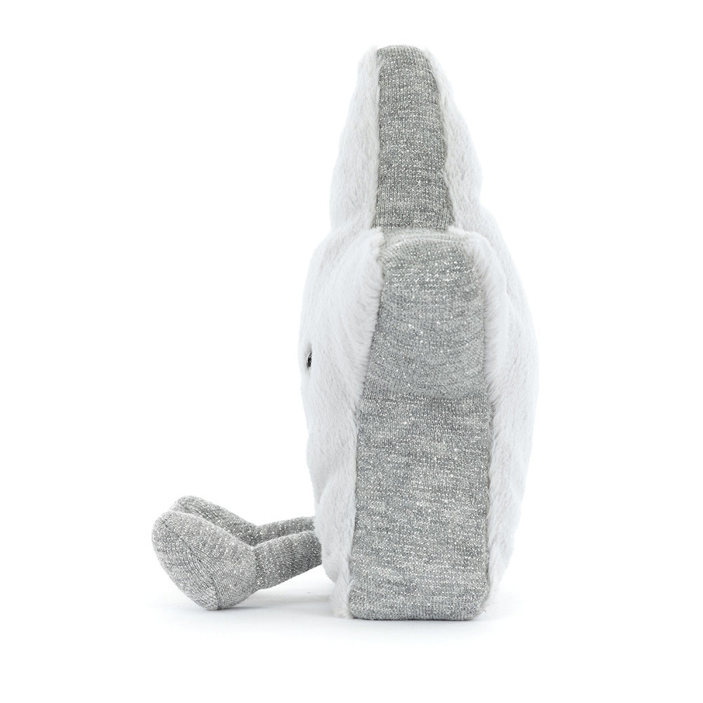 Seitenansicht Amuseables Silver Star von Jellycat.
