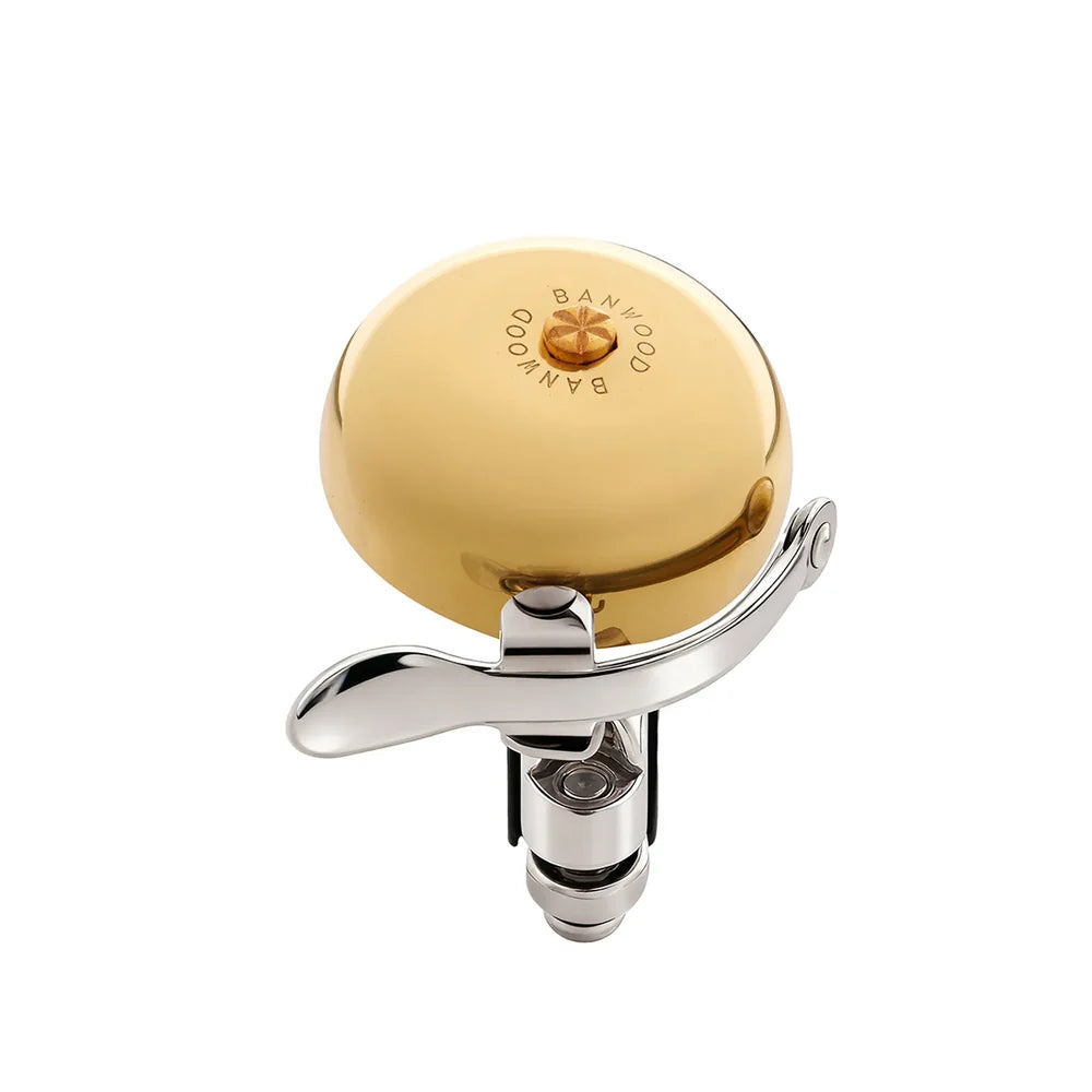 Produktbild: BANWOOD Klingel im Retrostyle in glänzendem Gold für Fahrrad, Laufrad und Dreirad