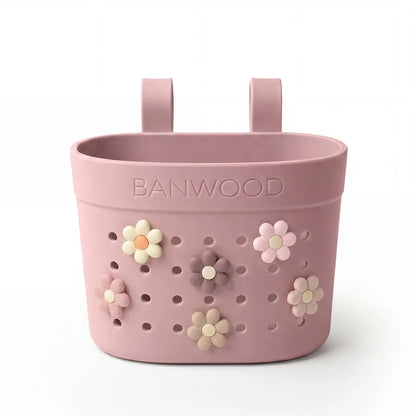 BANWOOD PIN &amp; RIDE Korb in Dusty Rose mit bunten BANWOOD Pins