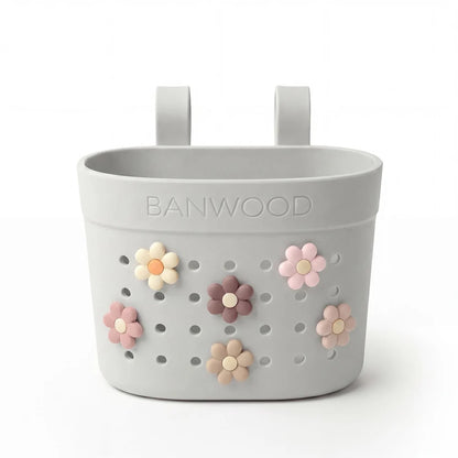 BANWOOD PIN &amp; RIDE Korb in Ivory mit bunten BANWOOD Pins