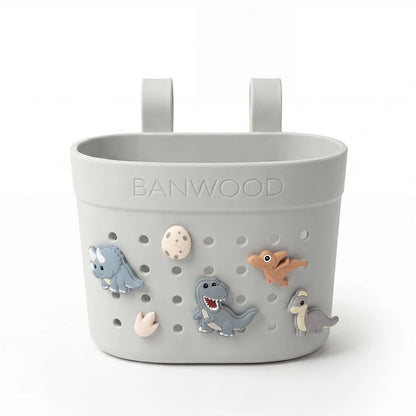 BANWOOD PIN &amp; RIDE Korb in Ivory mit bunten BANWOOD Pins