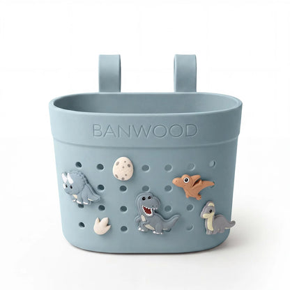 BANWOOD PIN &amp; RIDE Korb in der Farbe Teal mit bunten BANWOOD Pins