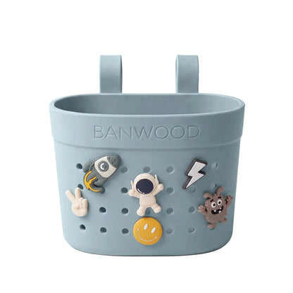 BANWOOD PIN &amp; RIDE Korb in der Farbe Teal mit bunten BANWOOD Pins