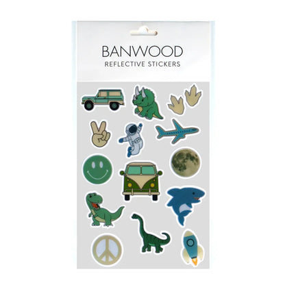 BANWOOD reflektierende Sticker mit Dinosaurier-, Space- und Adventure-Motiven