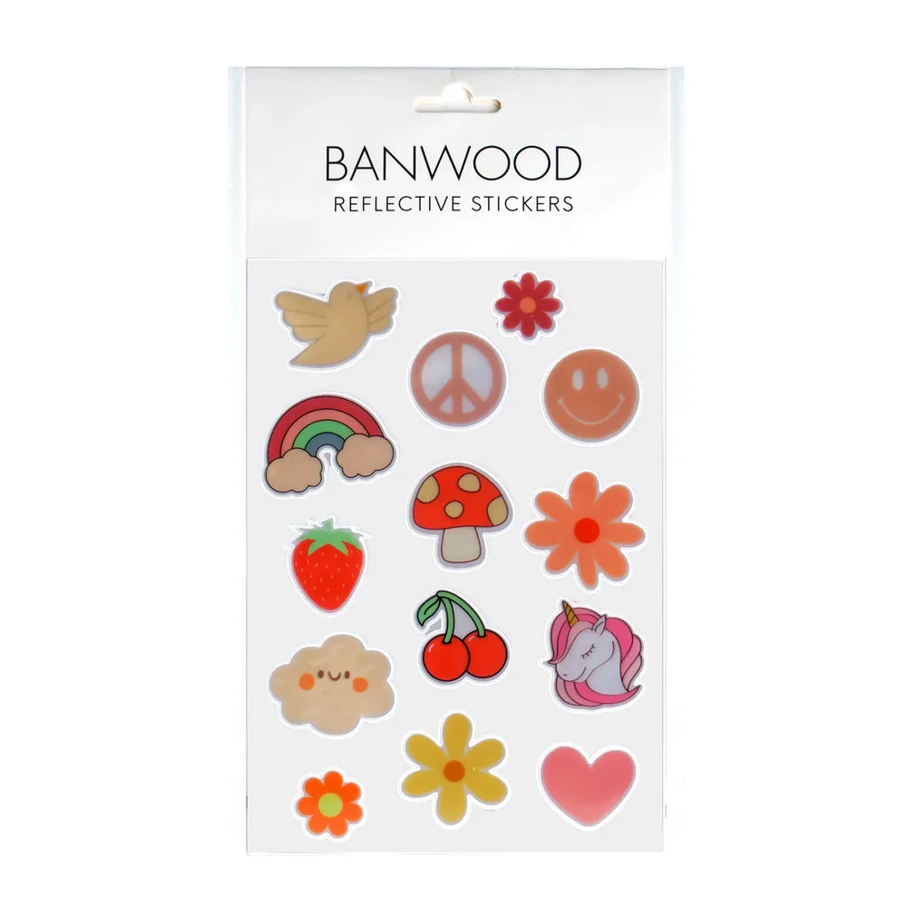 BANWOOD reflektierende Sticker mit Einhörnern, Regenbögen und Blumen und weiteren Motiven